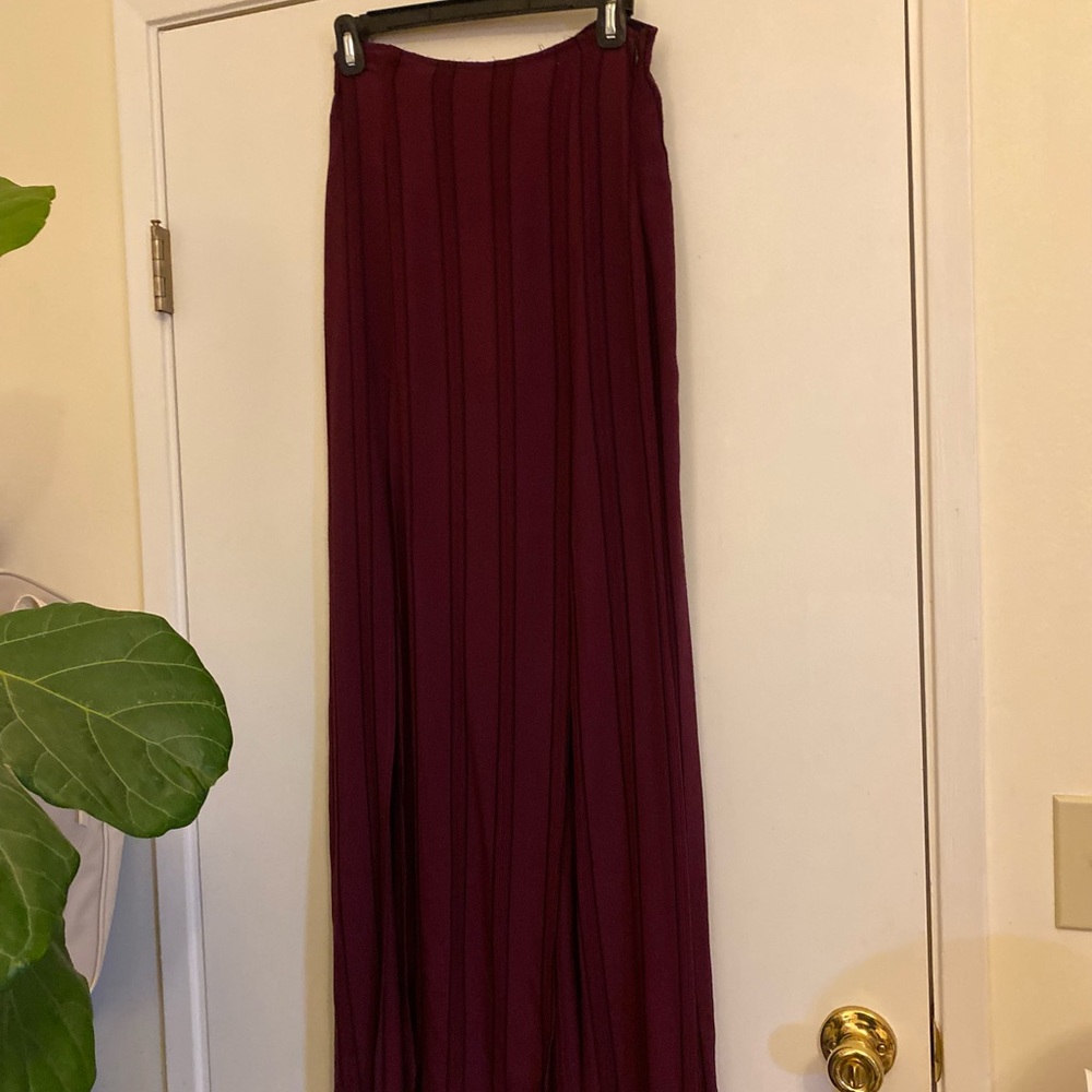 Chic Wine Maxi Skirt